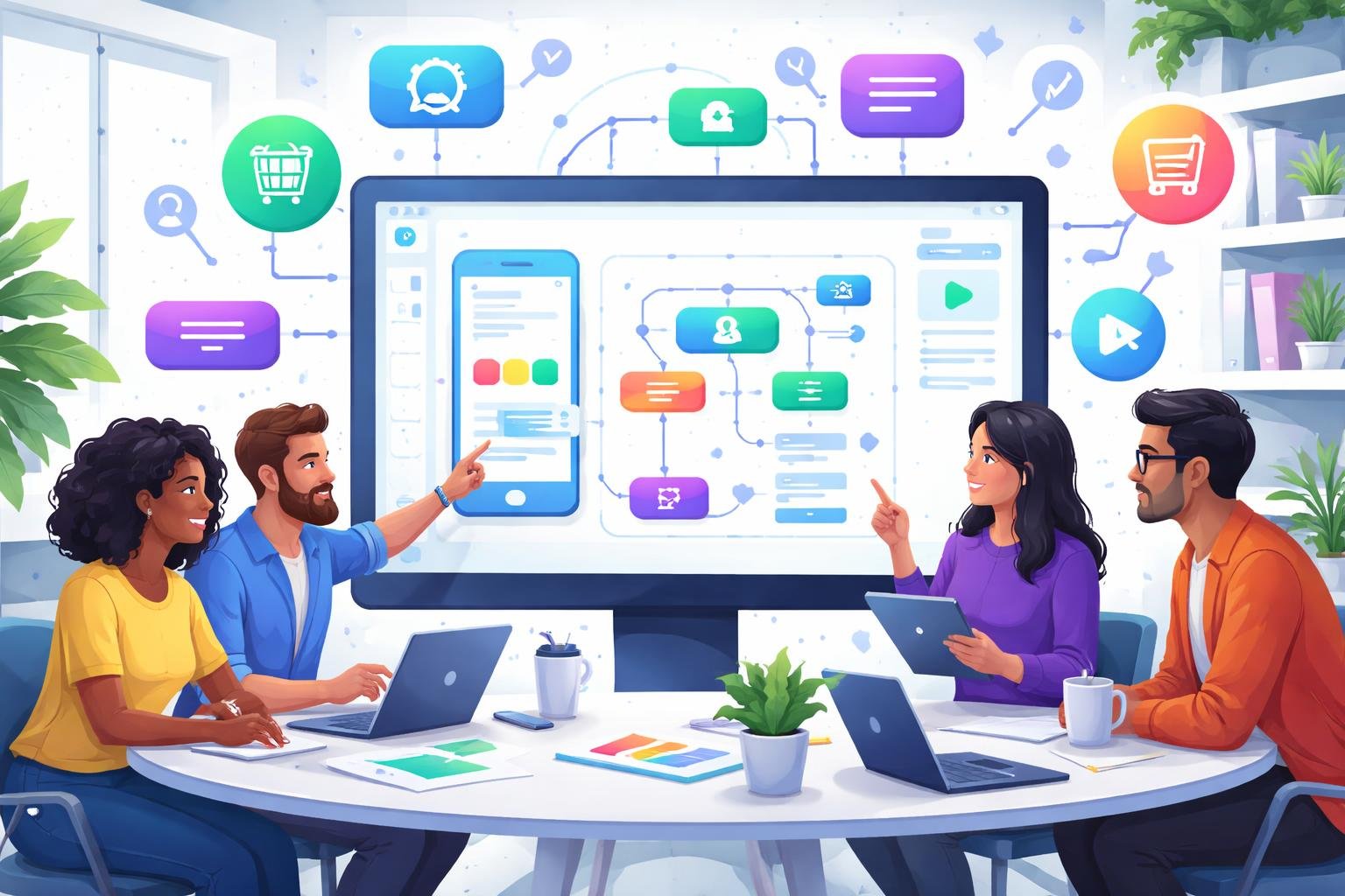 Vizuálisan épülő alkalmazás prototípus egy tipikus low-code platformon, gyorsan és egyszerűen.